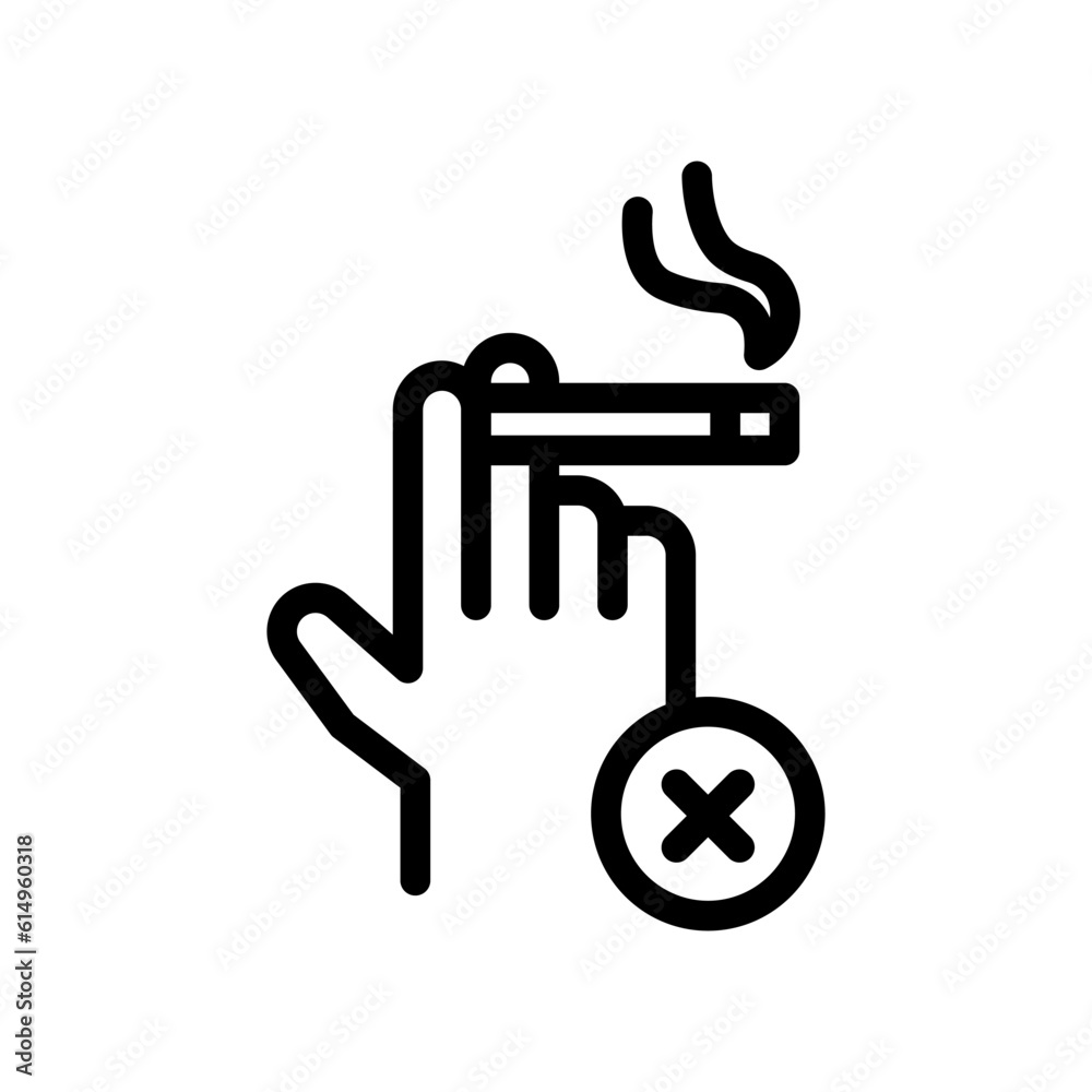 no smoking line icon illustration vector graphic no smoking line icon illustration vector graphic