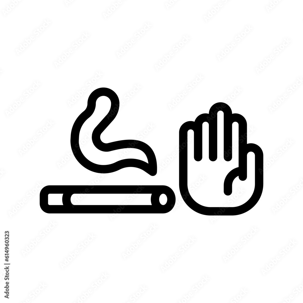 stop smoking line icon illustration vector graphic stop smoking line icon illustration vector graphic