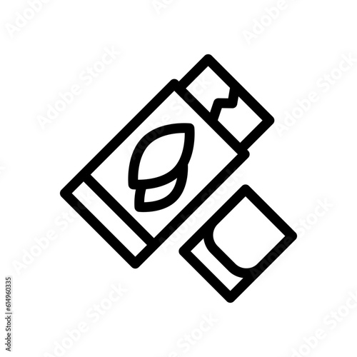 chewing gum line icon illustration vector graphic
