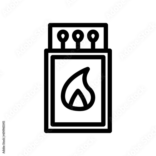matchbox line icon illustration vector graphic