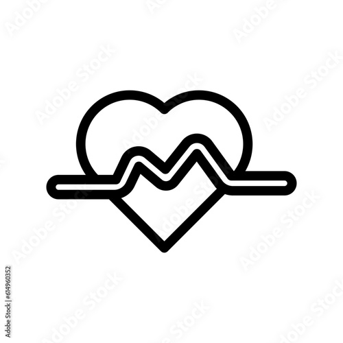 heart rate line icon illustration vector graphic