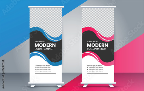  business roll up banner design display standee for presentation purpose