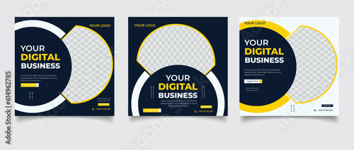 Digital marketing agency social media promotion post template design