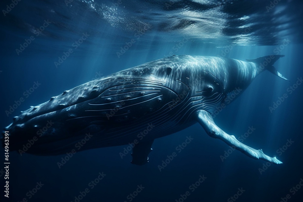 Blue whales. Generative AI