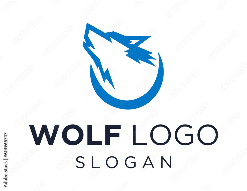 Fototapeta premium Logo about Wolf on a white background. created using the CorelDraw application.
