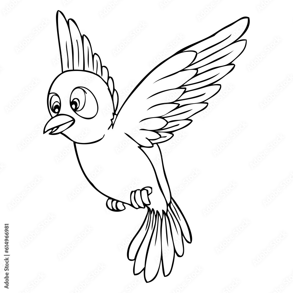 Fototapeta premium bird outline vector illustration