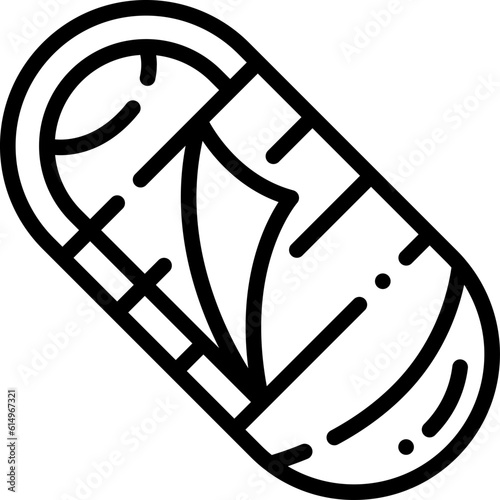 sleeping bag line icon