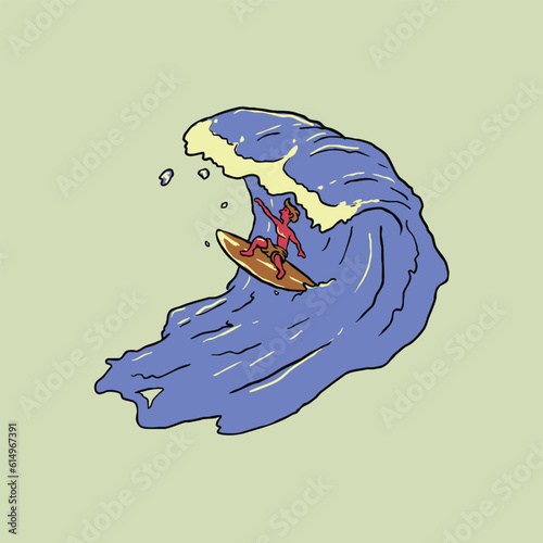 surfer of wave