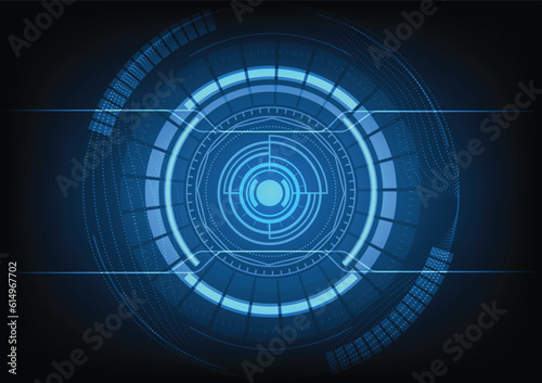Abstract technology background with blue Hi-tech communication concept