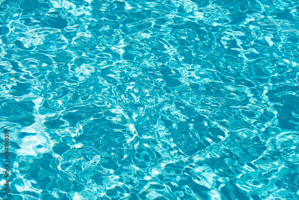 Pool water background, blue wave abstract or rippled water texture background.