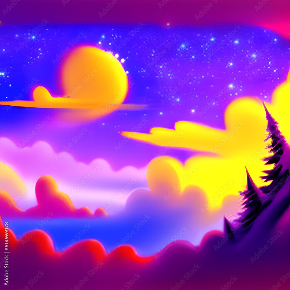 Fototapeta premium sky with moon