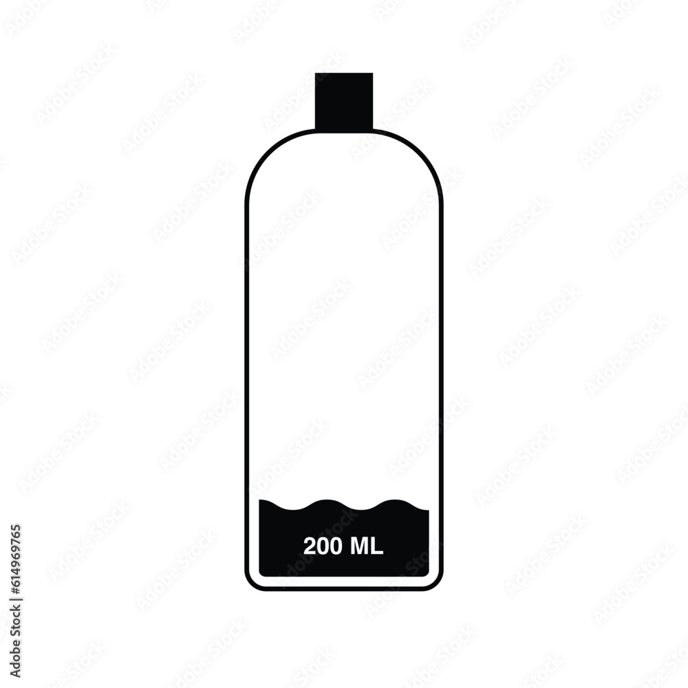 200 ml water bottle icon vector illustration eps 200 ml water bottle icon vector illustration eps