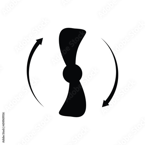 2 air cooler fan blade spinning icon vector illustration eps