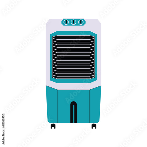 turquoise blue color air cooler icon vector illustration eps 
