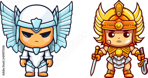 illustration of an barbarian dynasty egyptian cartoon vector