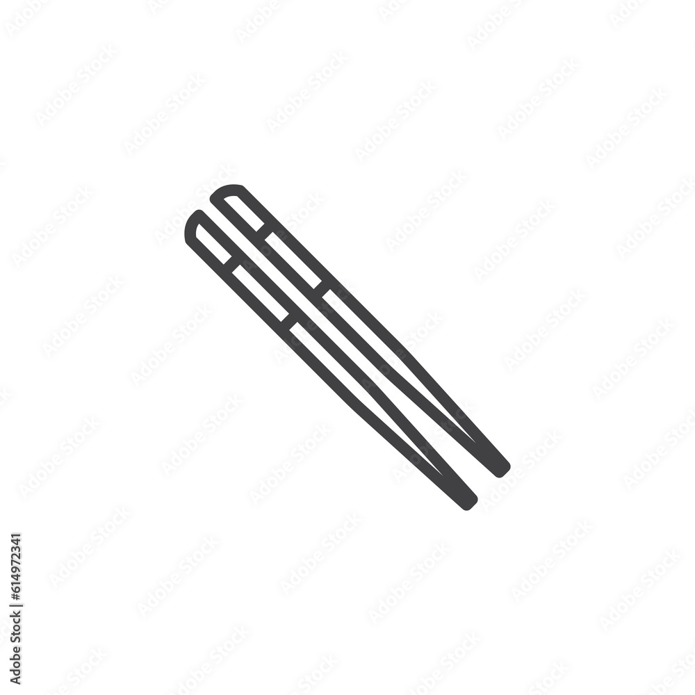 Chopsticks line icon Chopsticks line icon