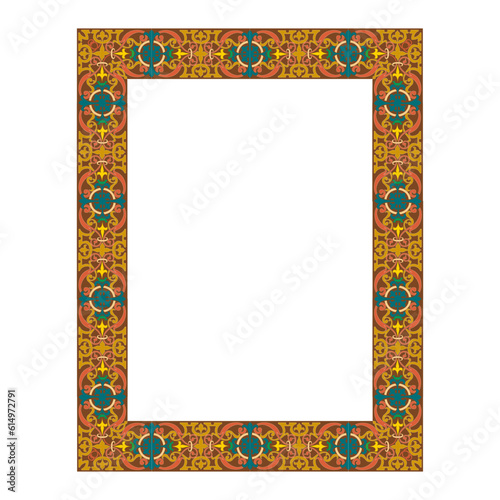 unique frame with floral ornament