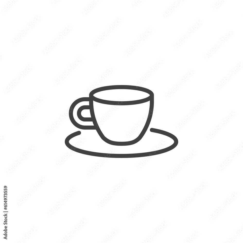 Tea cup line icon Tea cup line icon