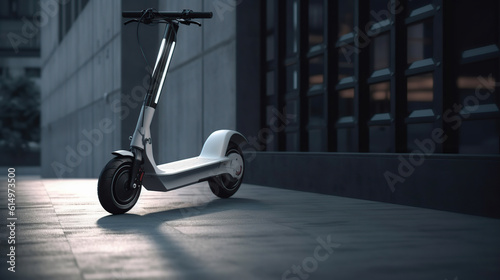 electric scooter at the street 