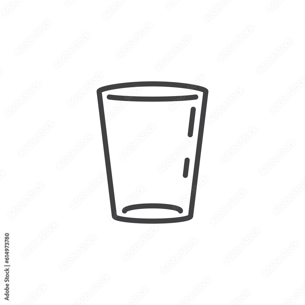 Drinking glass line icon Drinking glass line icon