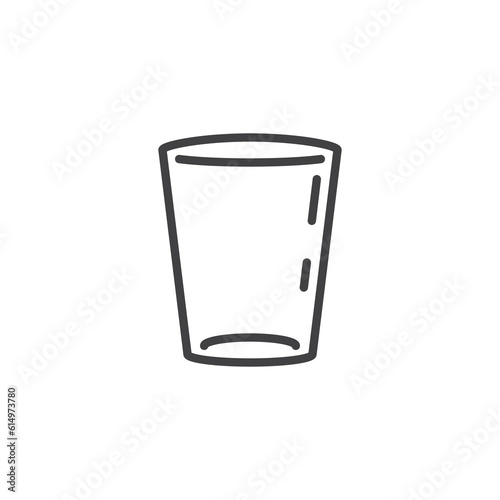 Drinking glass line icon