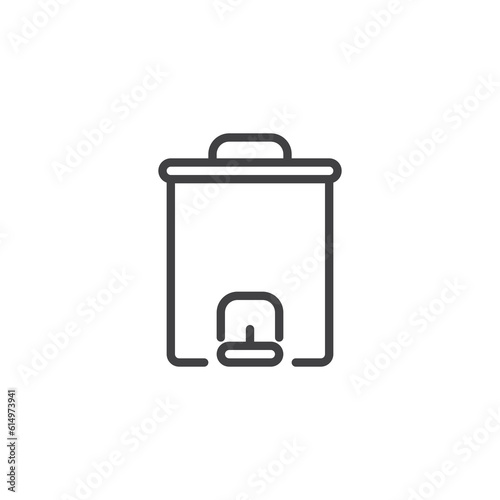 Dust bin line icon