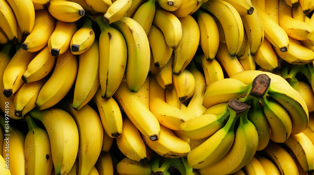 banana background collection of healthy food fruit and vegetables, natural background of fresh sweet banana representing concept of organic fruit, healthy eating, fresh ingredient