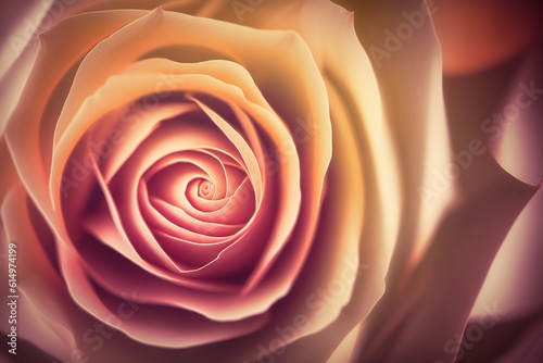 Blurred Rose Flower Background. Blurry Flower for Background. Generative AI
