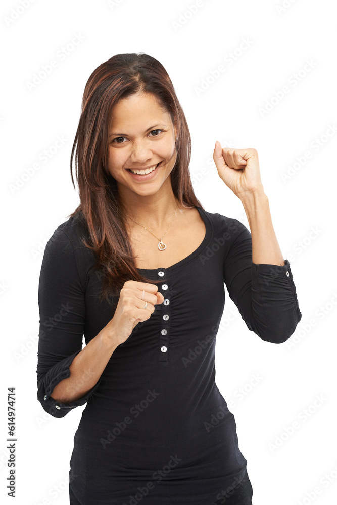 Happy, portrait of a woman celebrating and isolated against a transparent png background winning. Happiness or cheerful, winner or success and female person with celebration for victory with a smile Happy, portrait of a woman celebrating and isolated against a transparent png background winning. Happiness or cheerful, winner or success and female person with celebration for victory with a smile