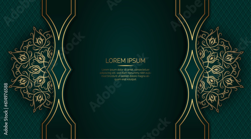 luxury background with golden mandala ornament