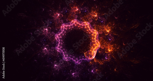 3D rendering abstract round light background