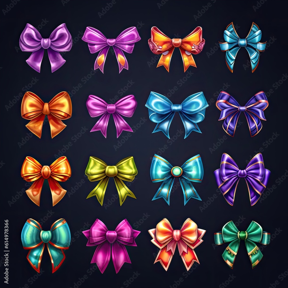 holiday ribbon bow ai generated