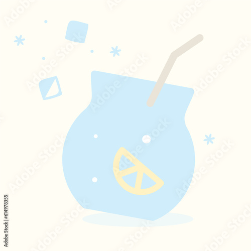 Cool summer drinks and ice cream background.