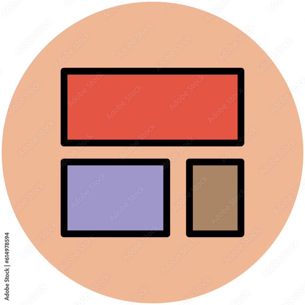 Flat trendy icon of rectangle tool Flat trendy icon of rectangle tool
