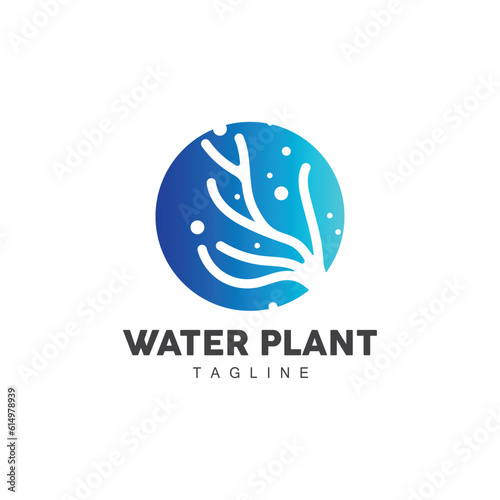 Coral Logo, Marine Plant Design Place Marine Animal, Seaweed Sea Vector photo