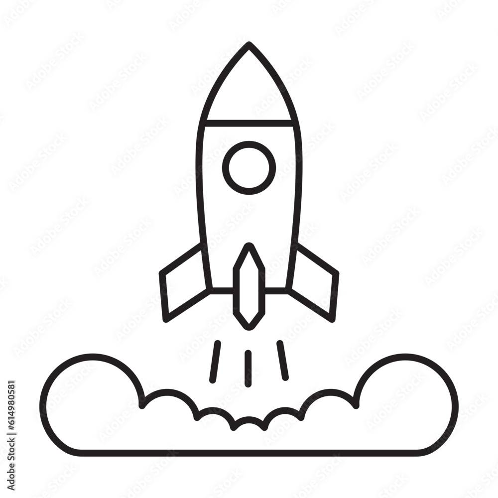 Rocket launch icon Rocket launch icon