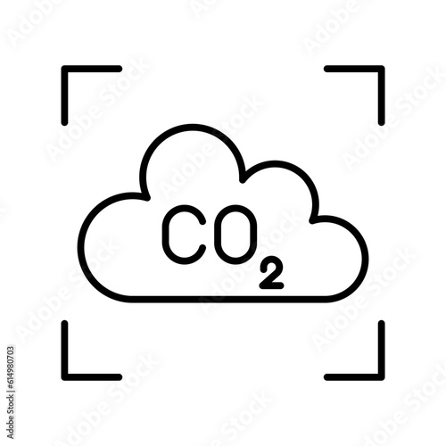 Carbon dioxide gas icon