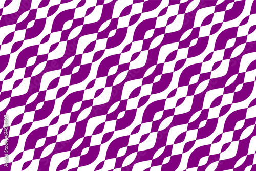 Abstract geometric shapes background vector. Purple and white wave stripes fabric pattern. Wavy stripes ethnic pattern.