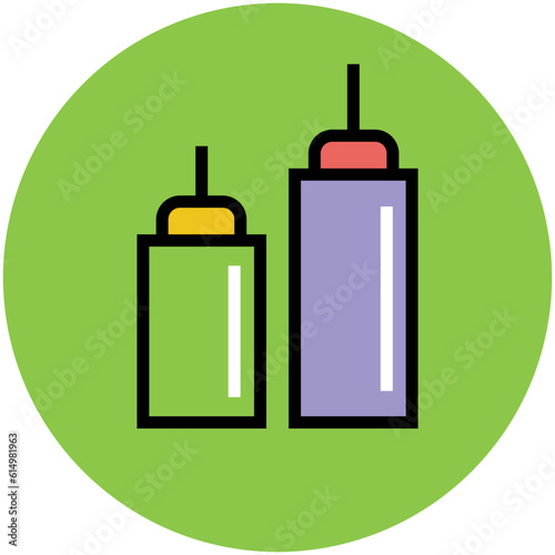 Sauce bottle, flat icon of ketchup 