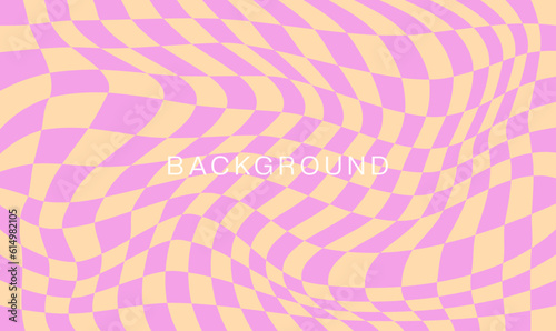 Distorted checkered pink background