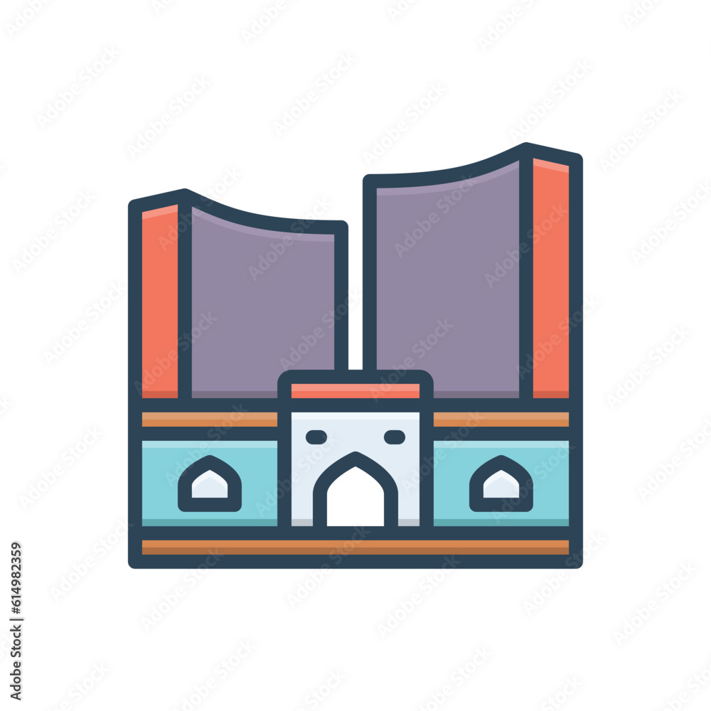 Color illustration icon for accommodate 