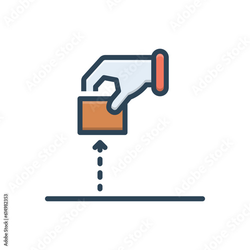 Color illustration icon for took 