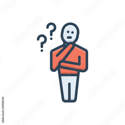 Color illustration icon for suppose 