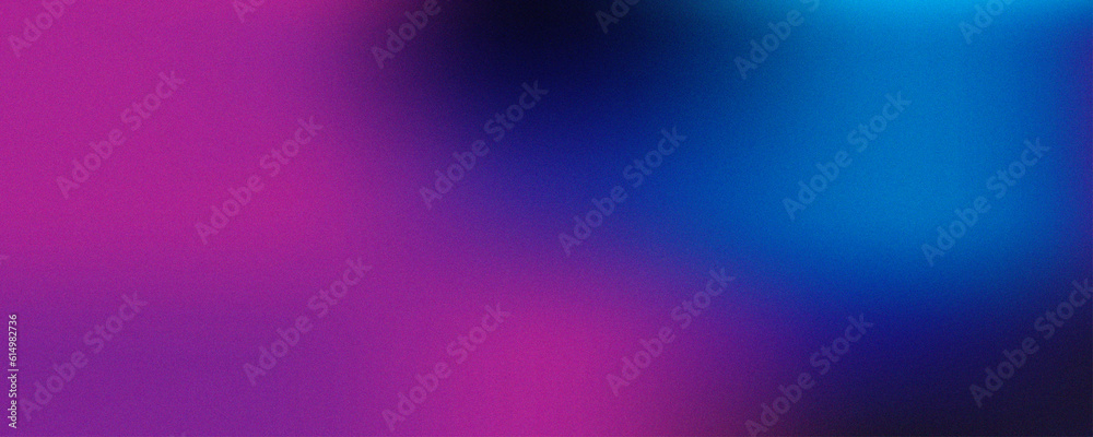 Purple blue  color gradient background, abstract web banner design, grainy texture effect, copy space
