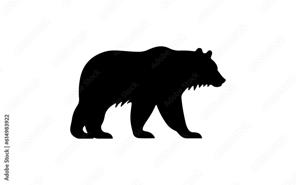 Fototapeta premium bear shape isolated illustration with black and white style for template.
