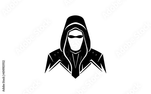 anonymous man shape isolated illustration with black and white style for template.