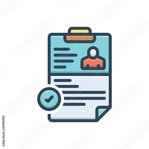 Color illustration icon for enrollment 