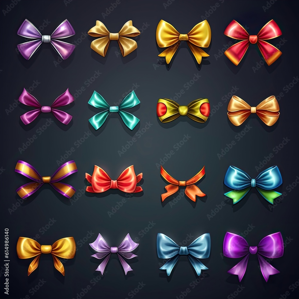 festive ribbon bow ai generated
