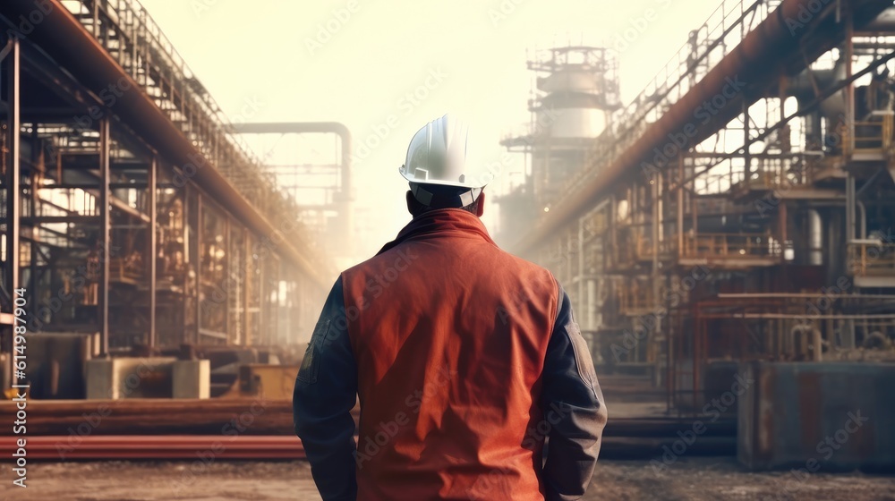 Engineer are working and inspecting the building at the construction site, Civil engineer concept, back view Engineer are working and inspecting the building at the construction site, Civil engineer concept, back view