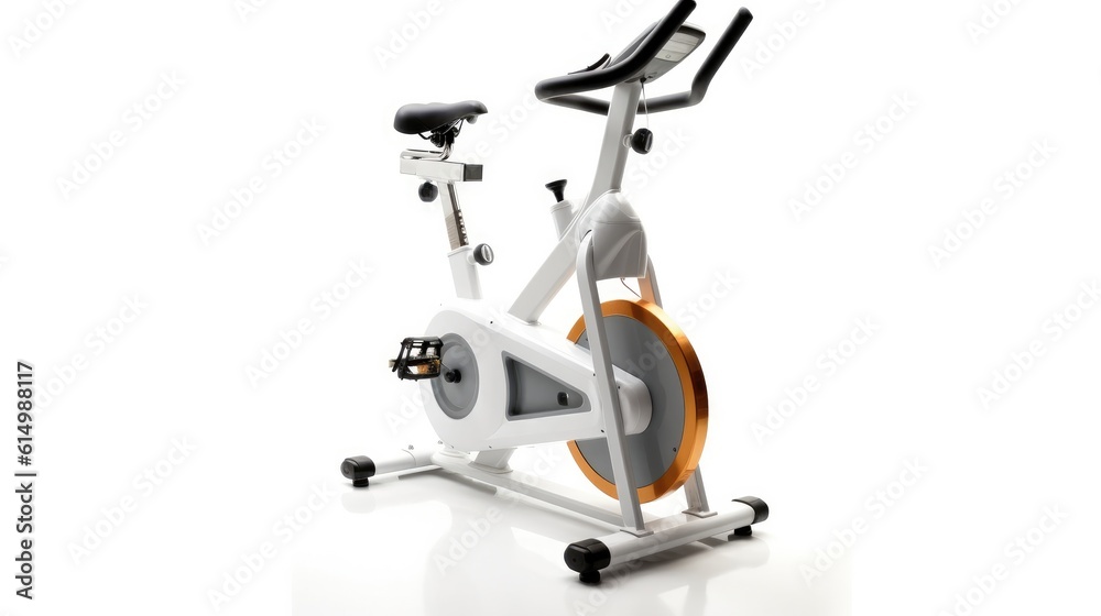 Modern cycle machine or exercise bike for gym or home trainings isolated on white background. Modern cycle machine or exercise bike for gym or home trainings isolated on white background.